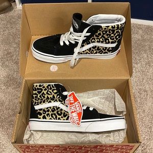 Leopard print Vans. NWT in original box.
